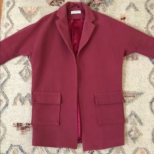 ASOS/Glamorous Brushed Coat in Dark Rose